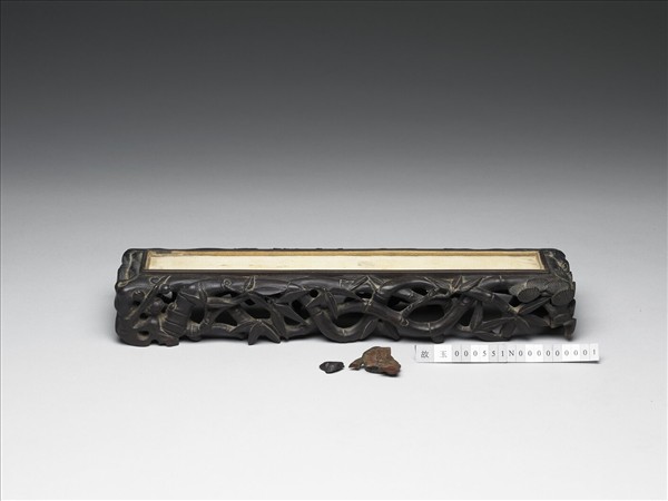 松竹梅三友紫檀木座