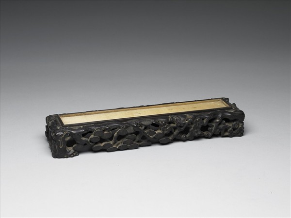 松竹梅三友紫檀木座