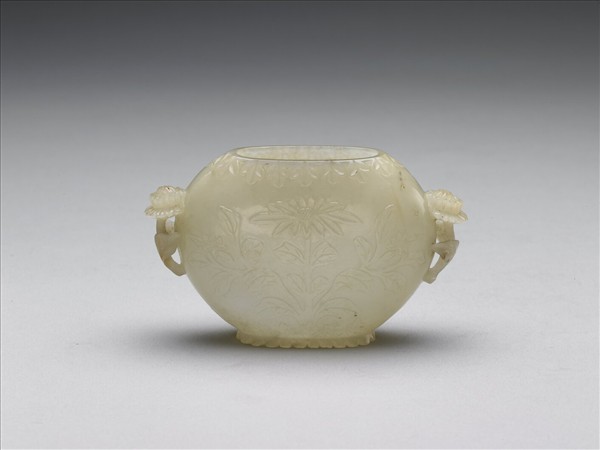 玉花式雙柄扁瓶