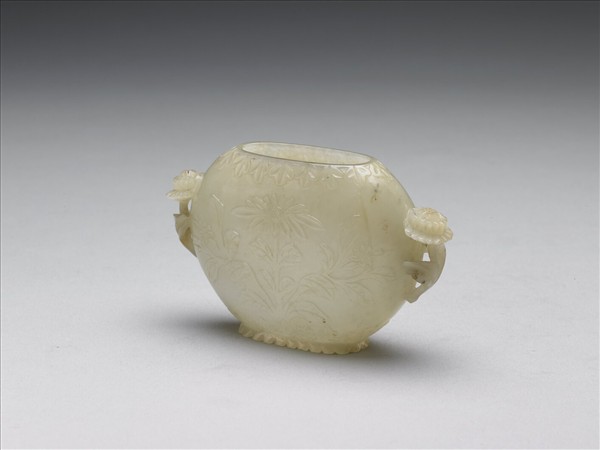 玉花式雙柄扁瓶