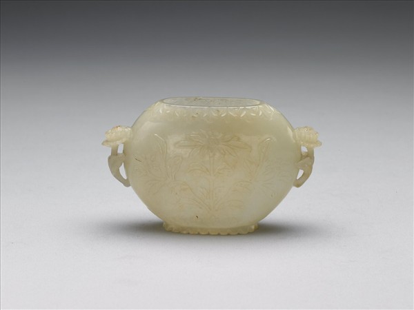 玉花式雙柄扁瓶