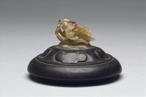 鴛鴦荷葉紋玉頂