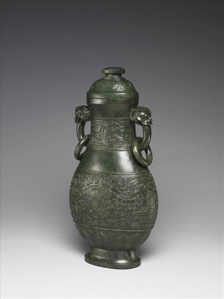 玉獸面紋壺