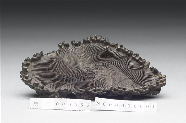 紫檀木波濤紋木座