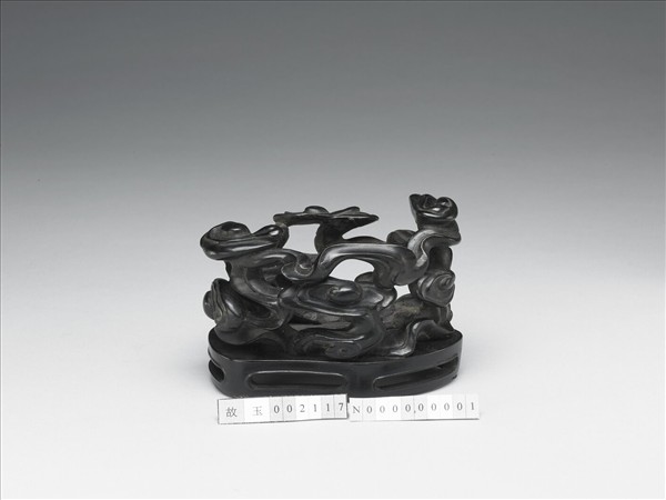 御製詩雲紋木座