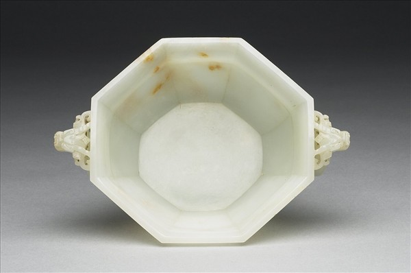 玉八角龍環水盛