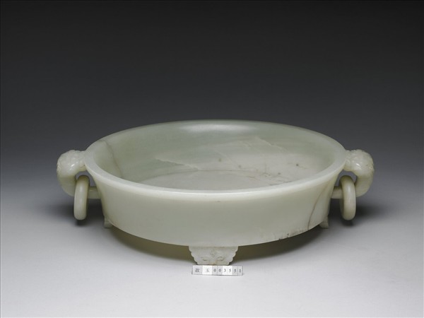 玉四足雙環水盛