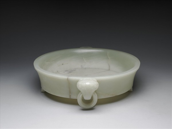 玉四足雙環水盛