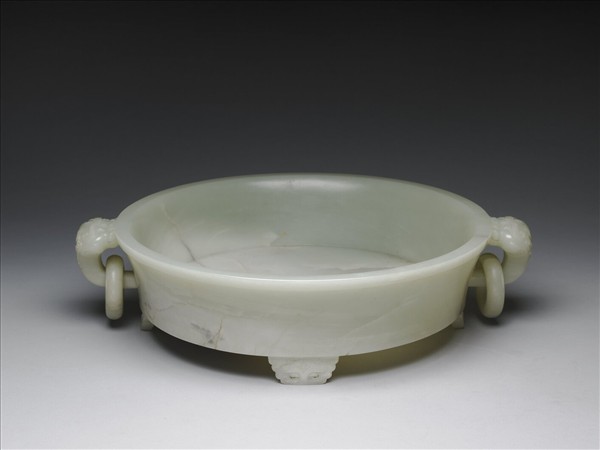 玉四足雙環水盛