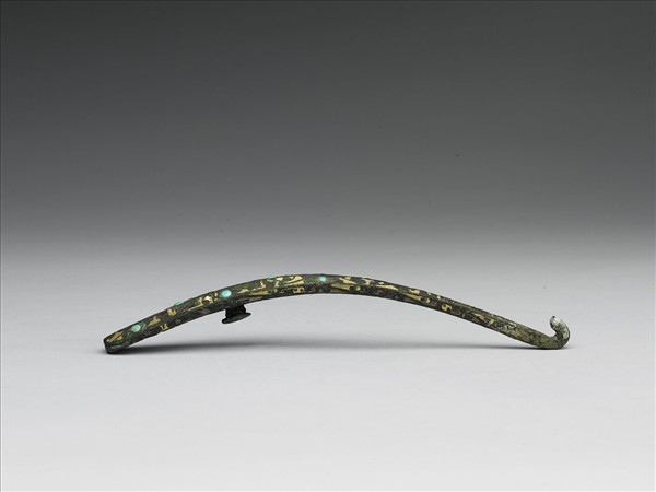 嵌金銀松石帶鉤