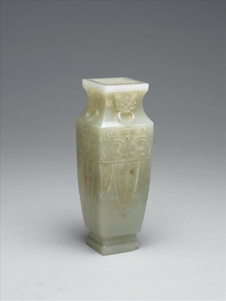 玉獸面方瓶