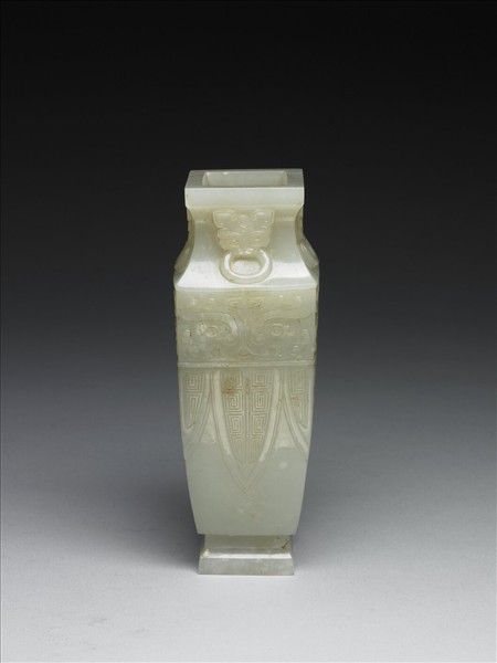 玉獸面方瓶