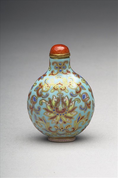 青花花卉紋長頸瓶- 故宮