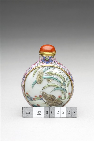 粉彩花鳥紋鼻煙壺