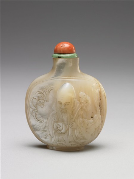 珠貝福壽有餘鼻煙壺