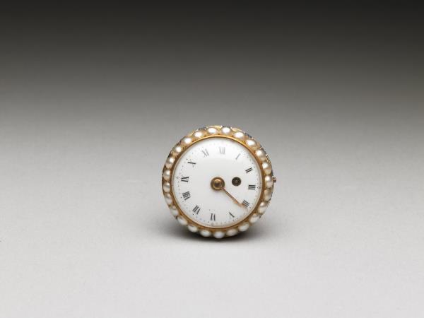 金胎畫琺瑯嵌珠錶蓋鼻煙壺