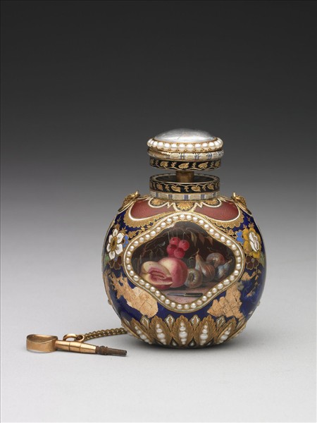 金胎畫琺瑯嵌珠錶蓋鼻煙壺