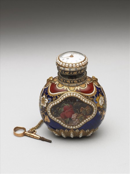 金胎畫琺瑯嵌珠錶蓋鼻煙壺