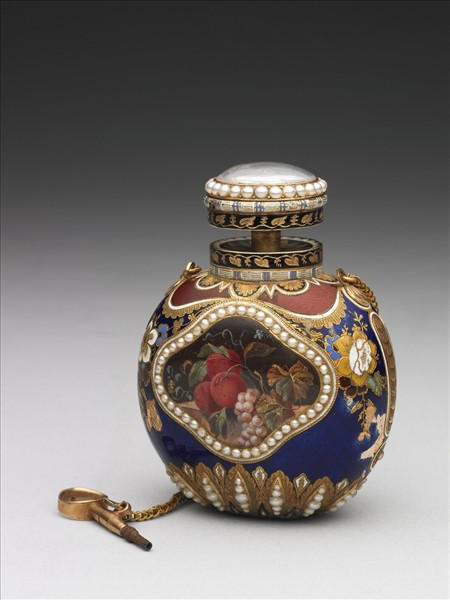 金胎畫琺瑯嵌珠錶蓋鼻煙壺