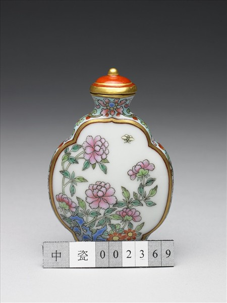 粉彩御製詩花卉紋鼻煙壺