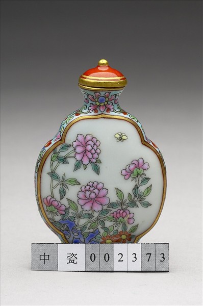 粉彩御製詩花卉紋鼻煙壺