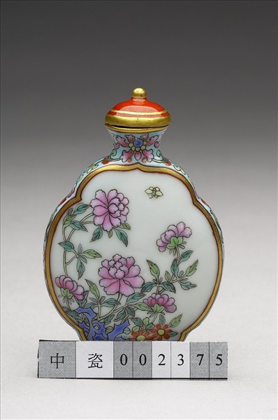 粉彩御製詩花卉紋鼻煙壺