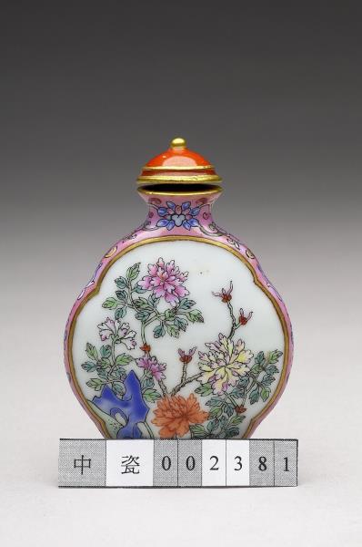 粉彩御製詩花卉紋鼻煙壺
