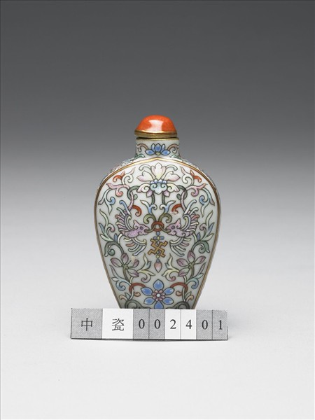 粉彩花鳥紋鼻煙壺