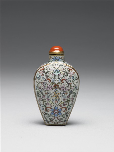 粉彩花鳥紋鼻煙壺