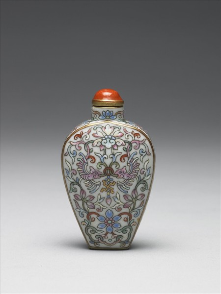 粉彩花鳥紋鼻煙壺