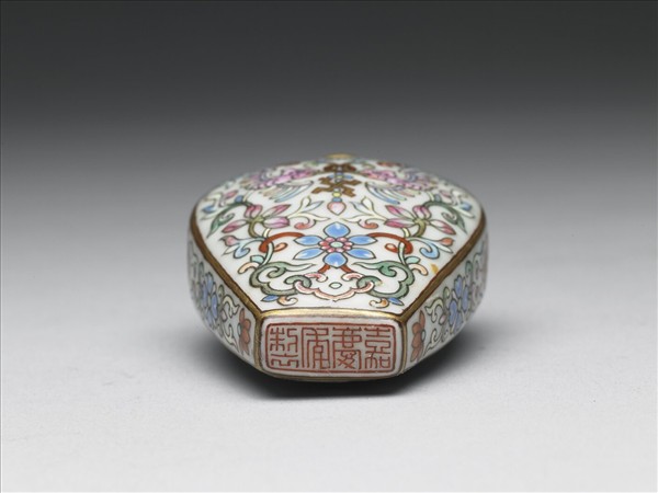 粉彩花鳥紋鼻煙壺