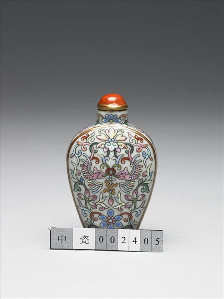 粉彩花鳥紋鼻煙壺