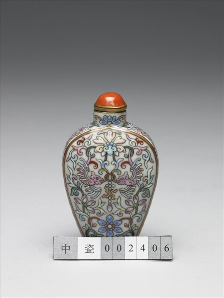 粉彩花鳥紋鼻煙壺