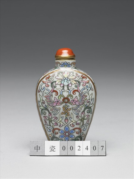 粉彩花鳥紋鼻煙壺