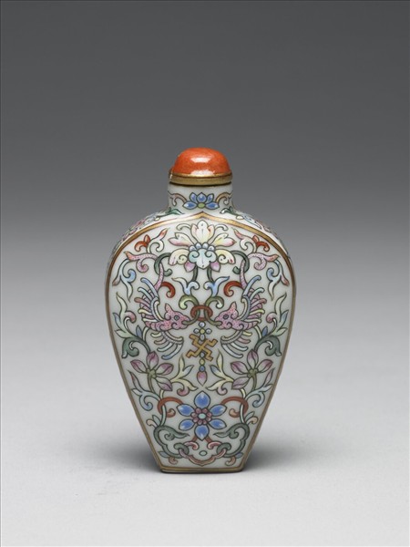 粉彩花鳥紋鼻煙壺