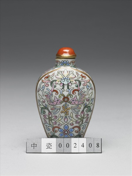 粉彩花鳥紋鼻煙壺