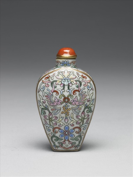 粉彩花鳥紋鼻煙壺