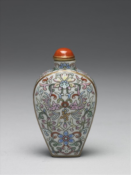 粉彩花鳥紋鼻煙壺