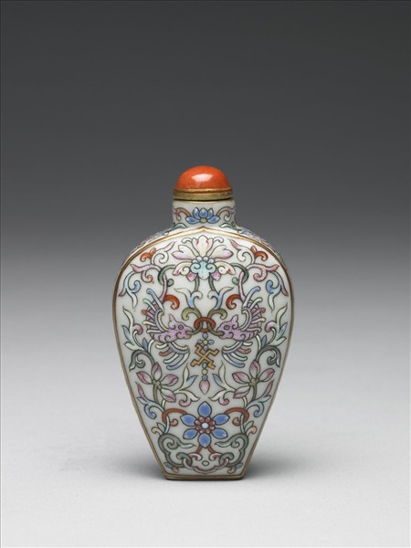 粉彩花鳥紋鼻煙壺