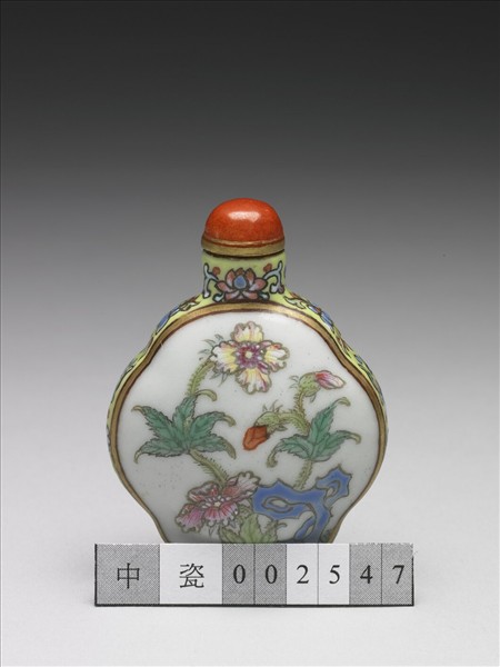 粉彩花卉紋鼻煙壺