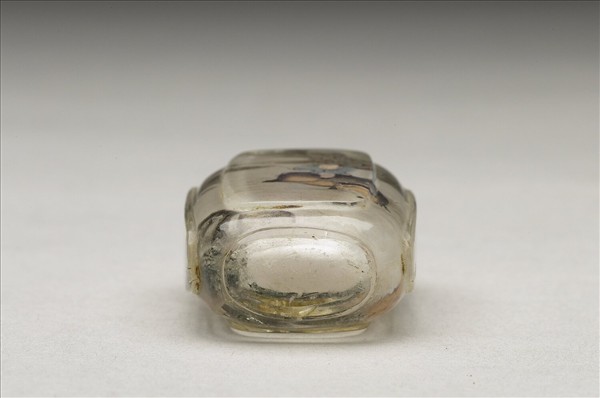 水晶內繪漁牧圖鼻煙壺