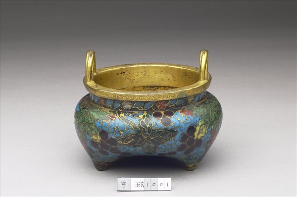 掐絲琺瑯葡萄紋爐