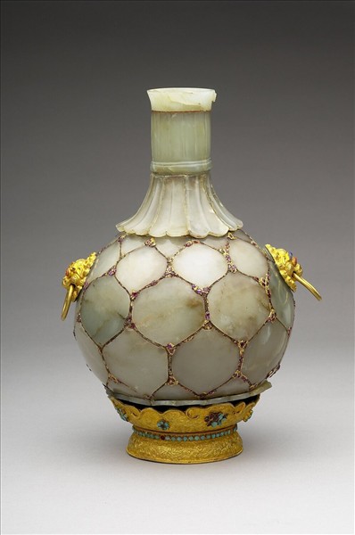 玉帶鑲嵌圓腹罐