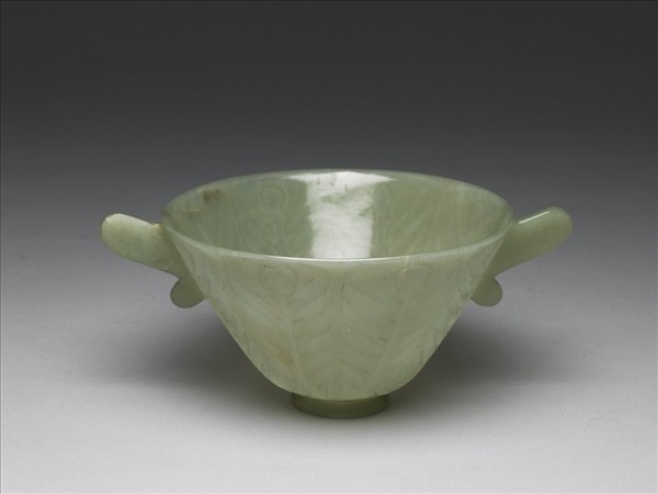 玉耳形雙柄碗