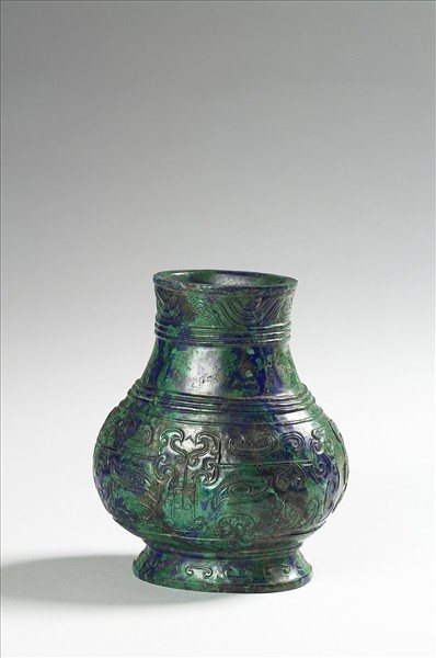 獸面紋孔雀石尊