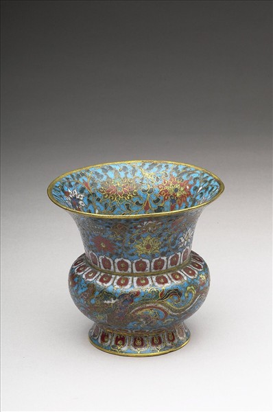 掐絲琺瑯夔龍紋尊