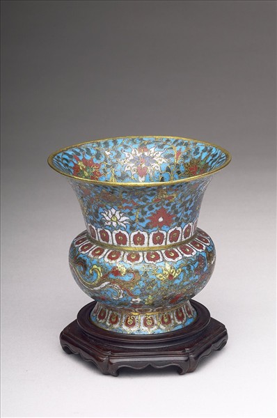 掐絲琺瑯夔龍紋尊