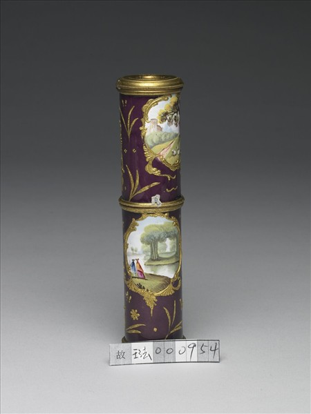 銅胎畫琺瑯西洋人物修妝匣