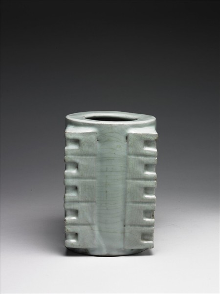 官窯 青瓷琮式瓶