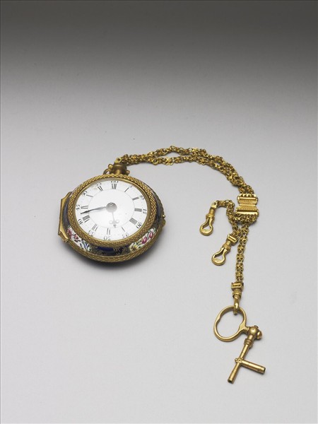 銅鍍金畫琺瑯懷錶